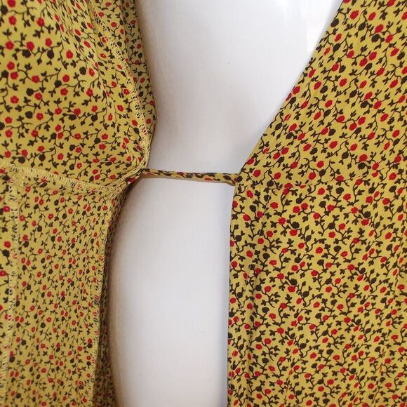 FAITHFULL THE BRAND Dress, 8, True Wrap, Short sleeves, Yellow/Floral print - Picture 5 of 13